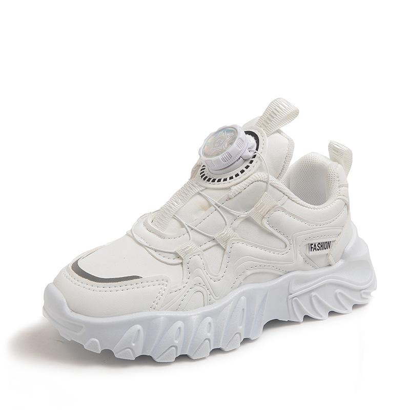 

Children Shoes Girls Sneakers Fashion Gradient Leather Kids Sports Tennis Shoes for Girl White School Platform Sneaker Boy Shoes 26 белый