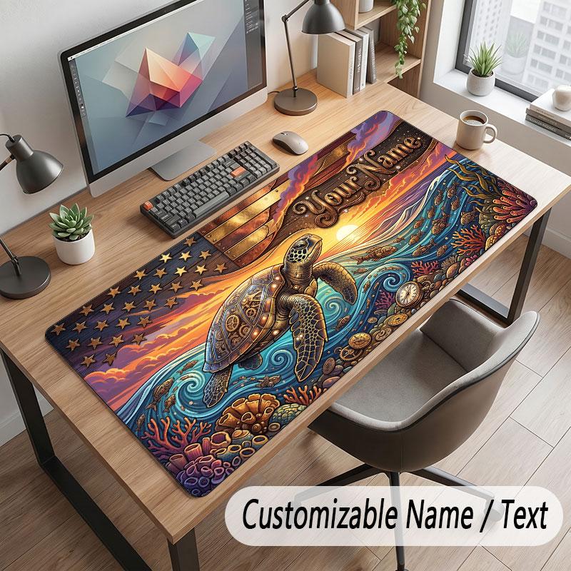 Oktopus Meeresleben Thema Benutzerdefiniertes Mauspads Personalisierter Druck Name Text Schreibtischmatte Für Zuhause Büro Tischdekoration