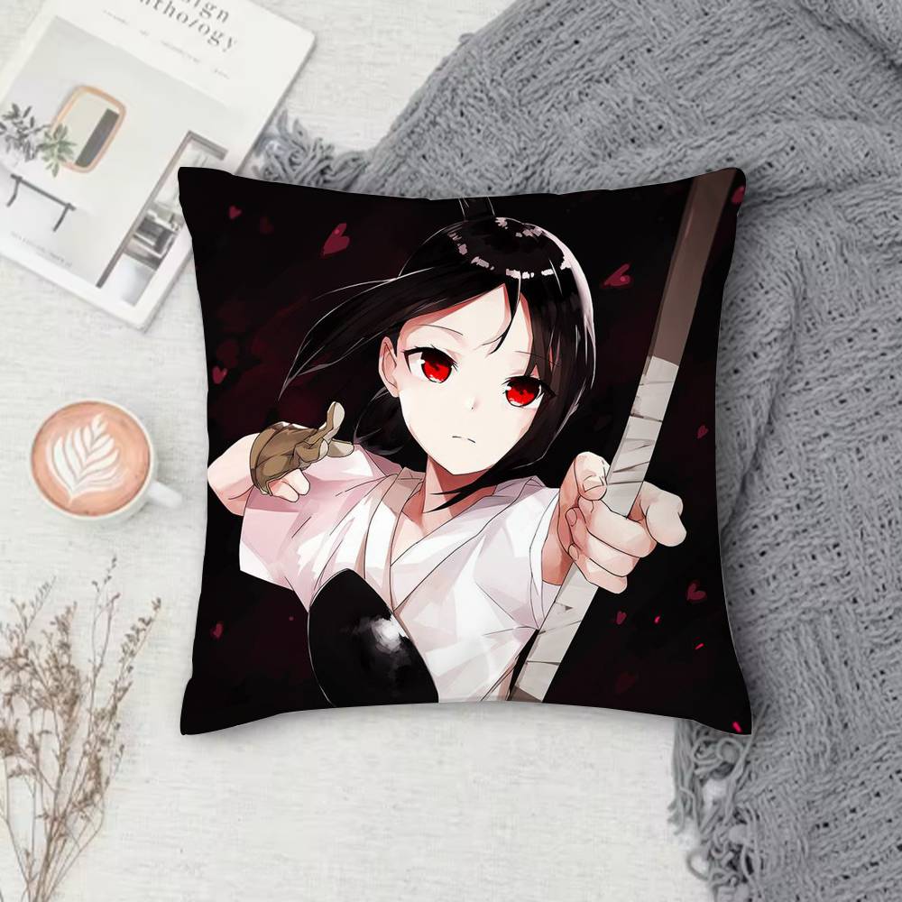 Kaguya-Sama Love Is War Kaguya-Sama Double-Sided Printed Square Pillow Cover Decorative Cushion Cover For Sofa Bedroom Bedside