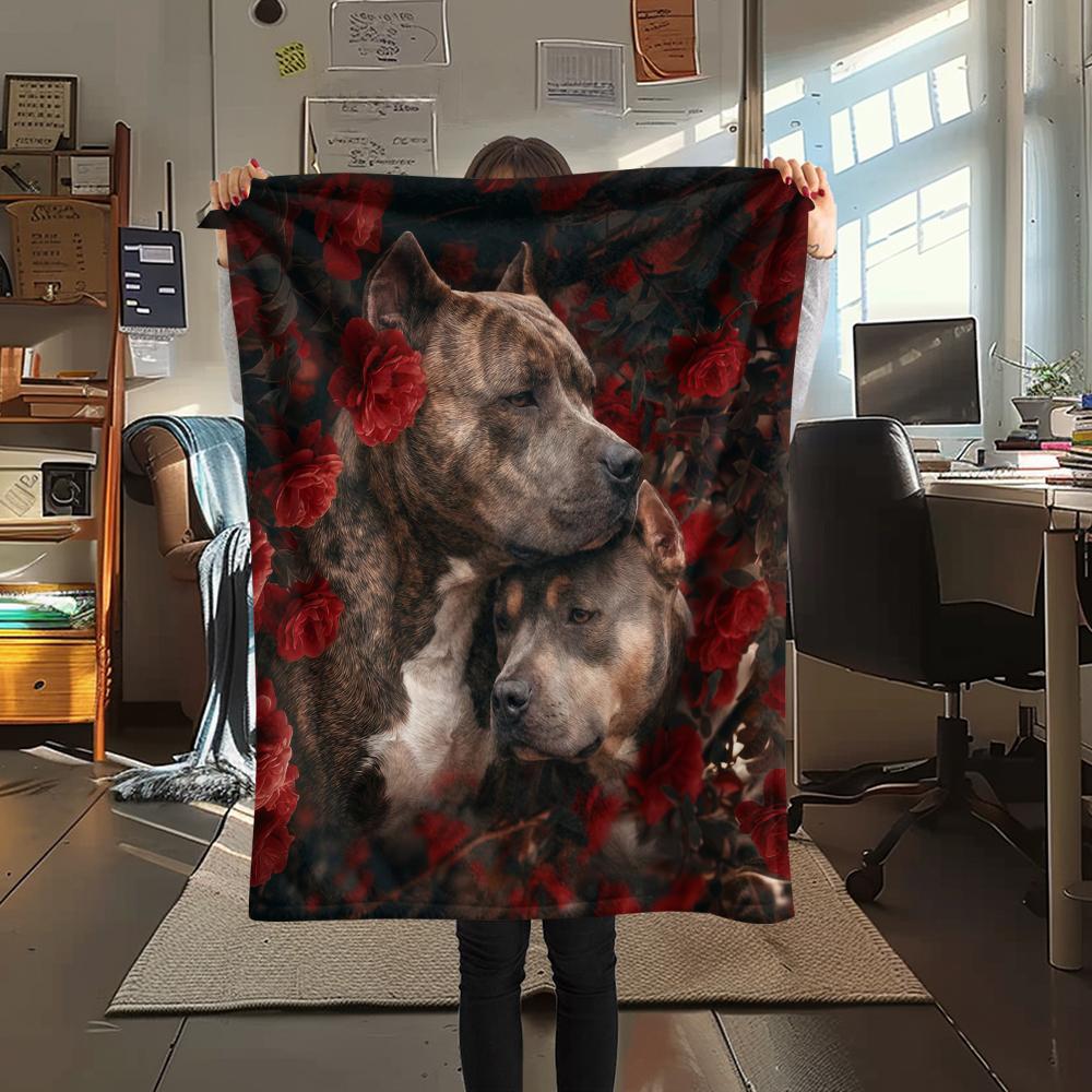 

Rose animals Print Flannel Blanket,High quality Comfortable for All Seasons,Home Decor,Warmth and Comfort,Perfect for Christmas Gifts 80cm x 120cm