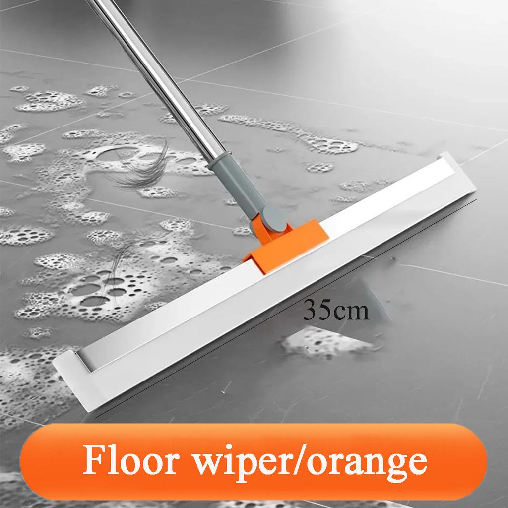 Long Handle Squeegee Mop Telescopic Silicone Scraper Broom Glass Wiper Sweeping Floor Household Bathroom Efficient Cleaning Tool