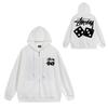 Trendy brand zipper hooded autumn and winter new letter flame pai jiu couple coat