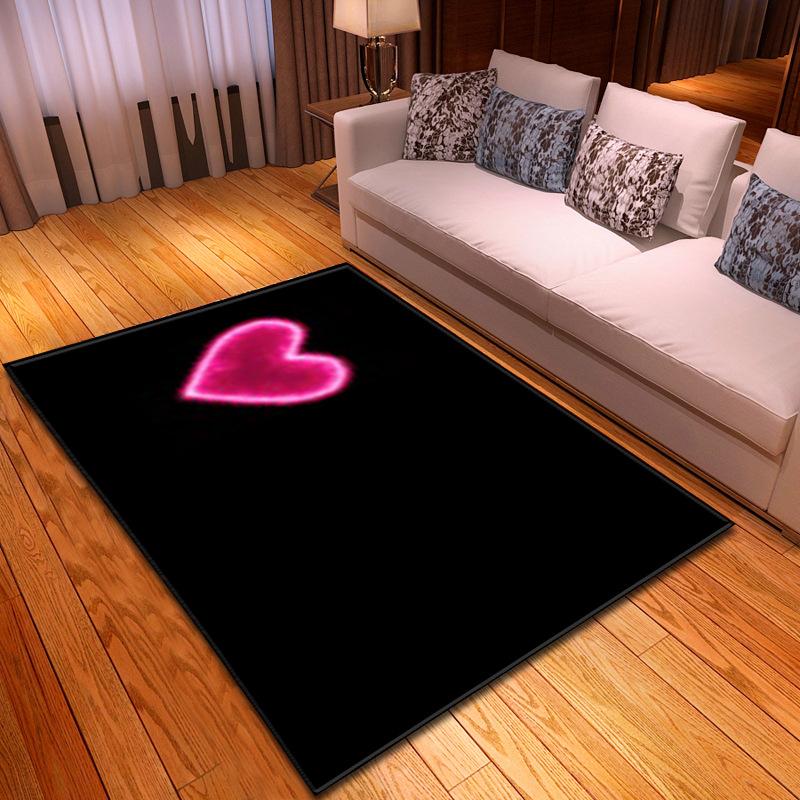 

Heart-Shaped Valentine S Day Series Living Room Foyer Kitchen Floor Mat Pattern Support 99.1*152.4CM