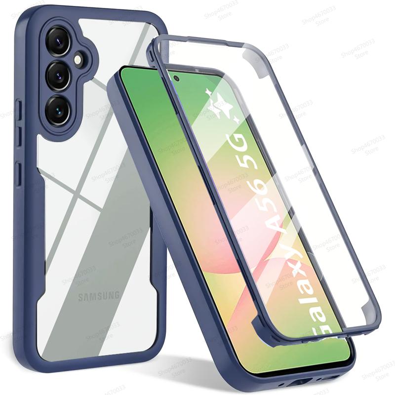 Pouzdro s plným krytím 360° pro Samsung Galaxy A56 A36 A26 A55 A34 A54 A35 A25 A15 A53 A13 A14 A52 Nárazuvzdorný kryt s ochranou displeje