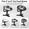 Raised Cat Bowls,Elevated for Indoor Cats with Height-Adjustable Stand Non-Slip Stainless Steel Bowl 15° Tilted Kitten