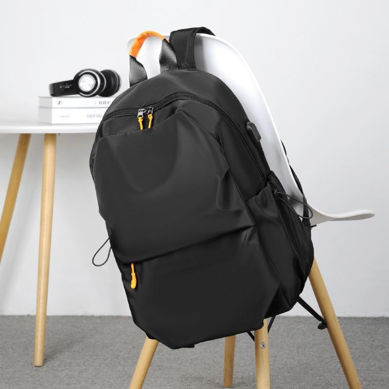 Backpack Outdoor Backpack Solid Color Business Commuter Computer Bag Student School Bag Breathable and Lightweight