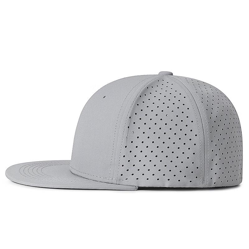 ZHENYUEQI Solid Color Elastic Flat Brim Hip-Hop Cap