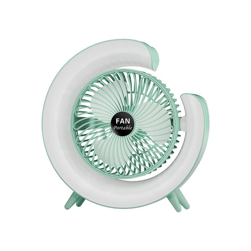 

Seven-Color USB Rechargeable Mini Racing Light Fan for Desk, Office, or Dorm 23-5.8-23.3