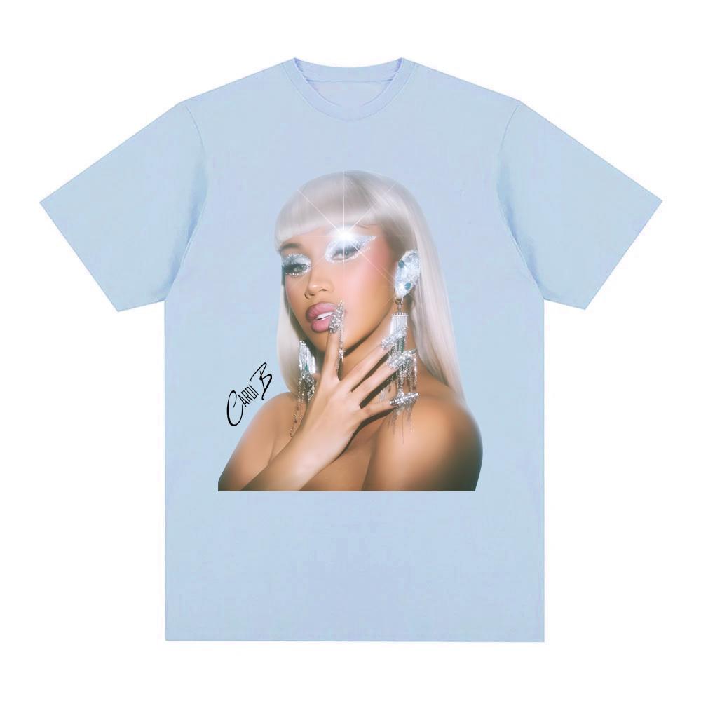 Cardi B Album TShirt Street Hip-hop Rapper Short Sleeve Korean StyleTees Top Summer 100%CottonTshirt Sudaderas ComfortableTees