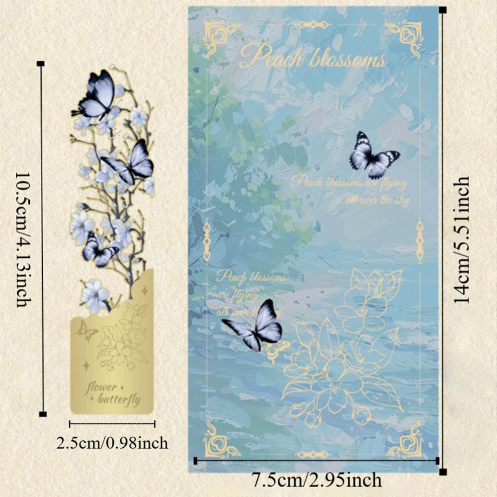 2Pcs Golden Hollow Metal Bookmark Bronzing Painting Book Separator School Supplies