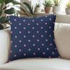 Navy Blue with Pink Stars square Jacquard Pillow Cover for Sofa Office Waist Cushion Cover Home Decorative Pillowcase