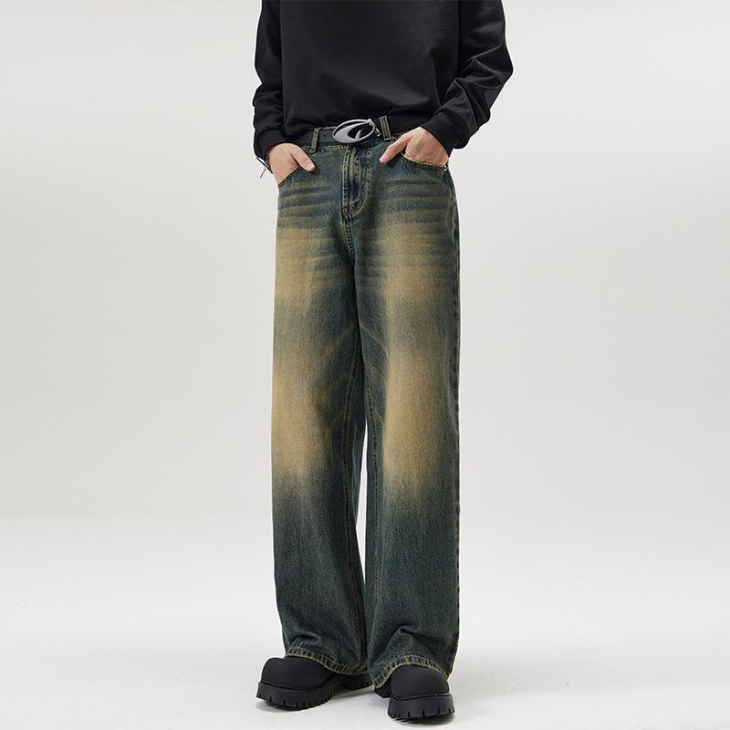 JIAMU Unisex A-Type Wide-Leg Baggy Jeans - Herfst/Wintercollectie.