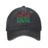 Keinemusik X Pacha, Streetwear, Rot-Grüner Aufdruck, Hip Hop Denim Trucker-Kappe Langlebig für Alle Jahreszeiten Herrenkappe Baseballkappe