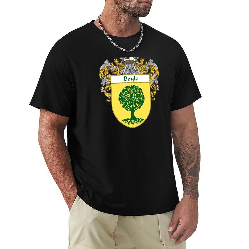 Boyle Coat Of Armsfamily Crest Tshirt Odor Resistant Short Sleeve Top