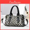 Stylish Leopard Print Pu Pillow Bag With High Capacity For Women In Various Colors