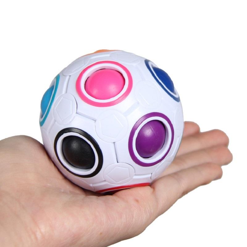 Kids Antistress Cube Magic Fidget Toys Puzzle Rainbow Balls Children Educational Toy Reliever Stress Anxiety Christmas Gift