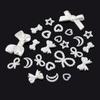 50pcs Resin Accessories Bowknot Love Heart for Jewelry Making DIY Findings White Imitation Pearl Beads Bowknots Hair Accessories