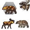 New Ornaments Christmas Year Craft Xmas Bear Elk Craft Wooden Decoration Home