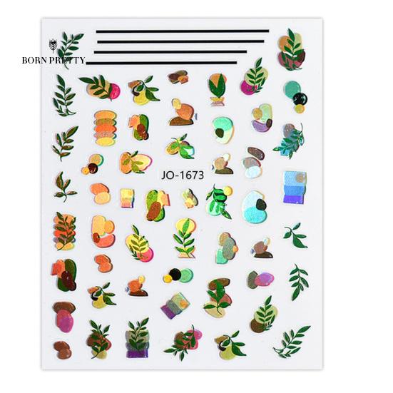 

Чудова наклейка на нігті Орнаменти для нігтів Блискучий візуальний ефект Довготривале застосування 7