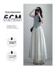 Pleated A-Line Cotton Linen High Waist Wide Leg Culottes Skirt Pants