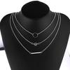 C170 New Jewelry Simple Multi-Element Combination Fashion Versatile Aperture Metal Rod Necklace