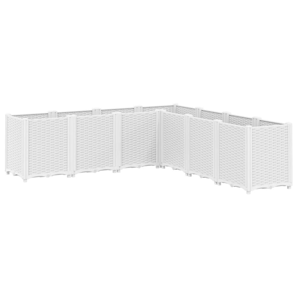 White Planting Trough 160x160x53 cm PP