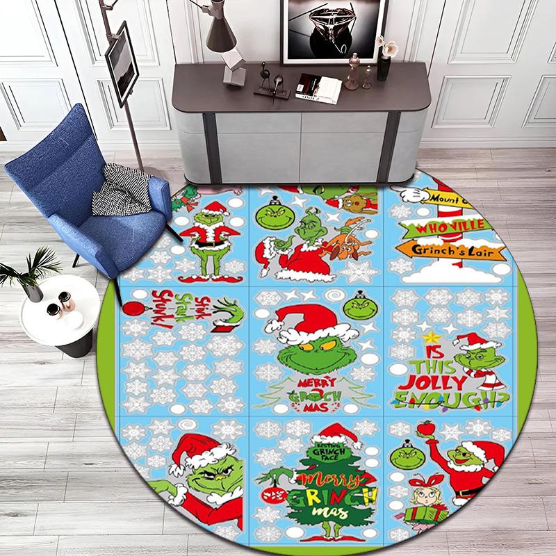American Christmas Comedy How the Grinch Stole Christmas carpet Household goods decoration anti slip home table and chair mat aisle door mat carpet 25