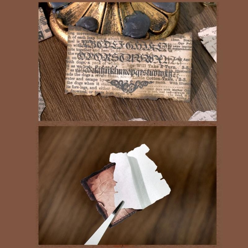 15Sheets Antique Paper Sticker Decorative Scrapbooking Sticker For Notebook Journals Card Making Craft Embellishments