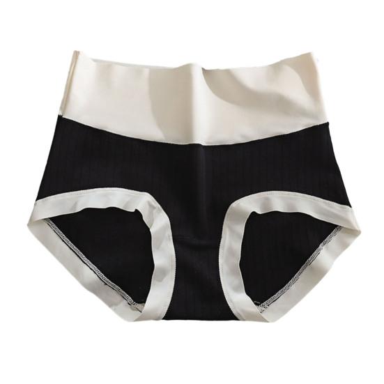 Mutandine da Donna Vita Alta Senza Cuciture Colore a Contrasto Controllo Pancia Sollevamento Glutei Morbide Elasticizzate Asciugatura Rapida Antisettiche Biancheria Intima da Donna Slip
