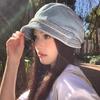 Retro Denim Bucket Hat Women Show Small Face Big Head Circumference Short Brim Peaked Hat Spring and Autumn High-end Hat Autumn and Winter