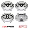 ALX4   4Pcs 60mm For Car emblem Wheel hub Center Cap Badge covers sticker Decals Styling For Toyota Corolla RAV4 LEVIN Yaris C-HR Camry