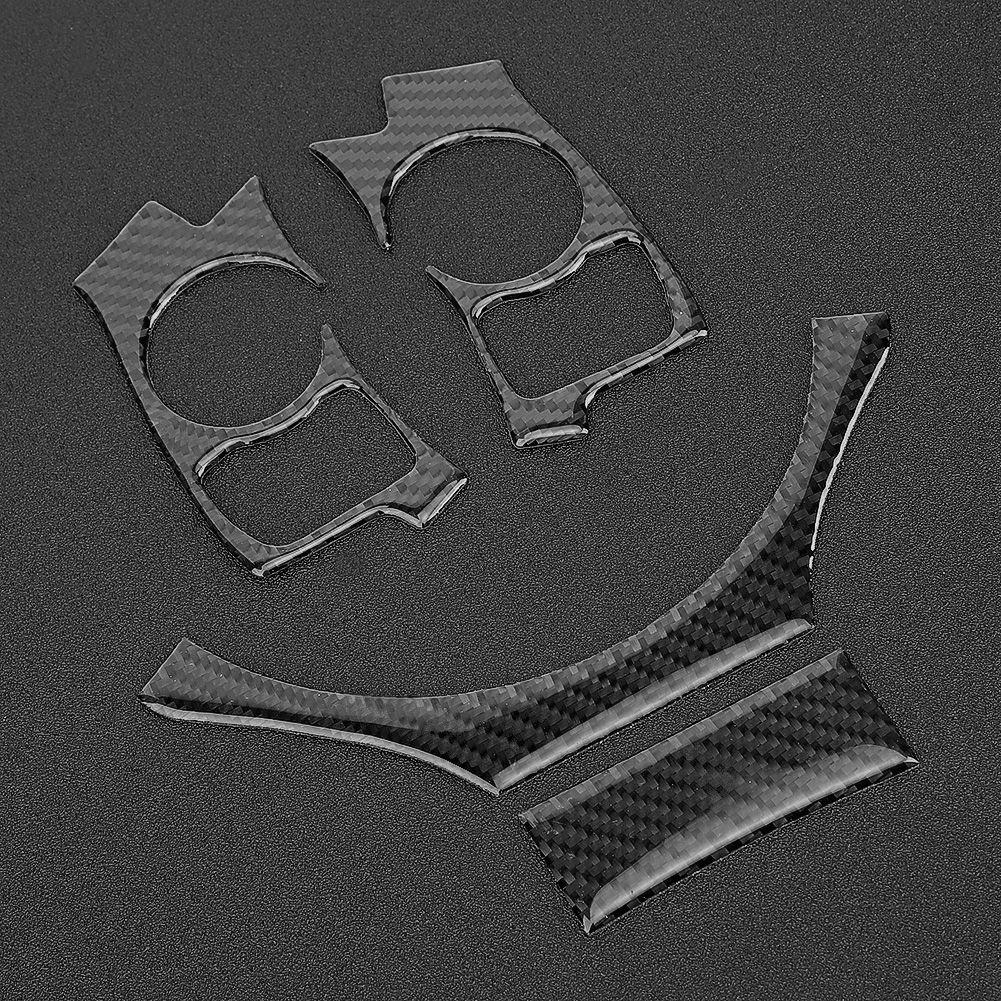 Conjunto de 4 Peças Capa de Acabamento do Volante em Fibra de Carbono Carro Remodelação Serve para LEXUS IS250 IS300 IS350 2014 2018 Tipo B