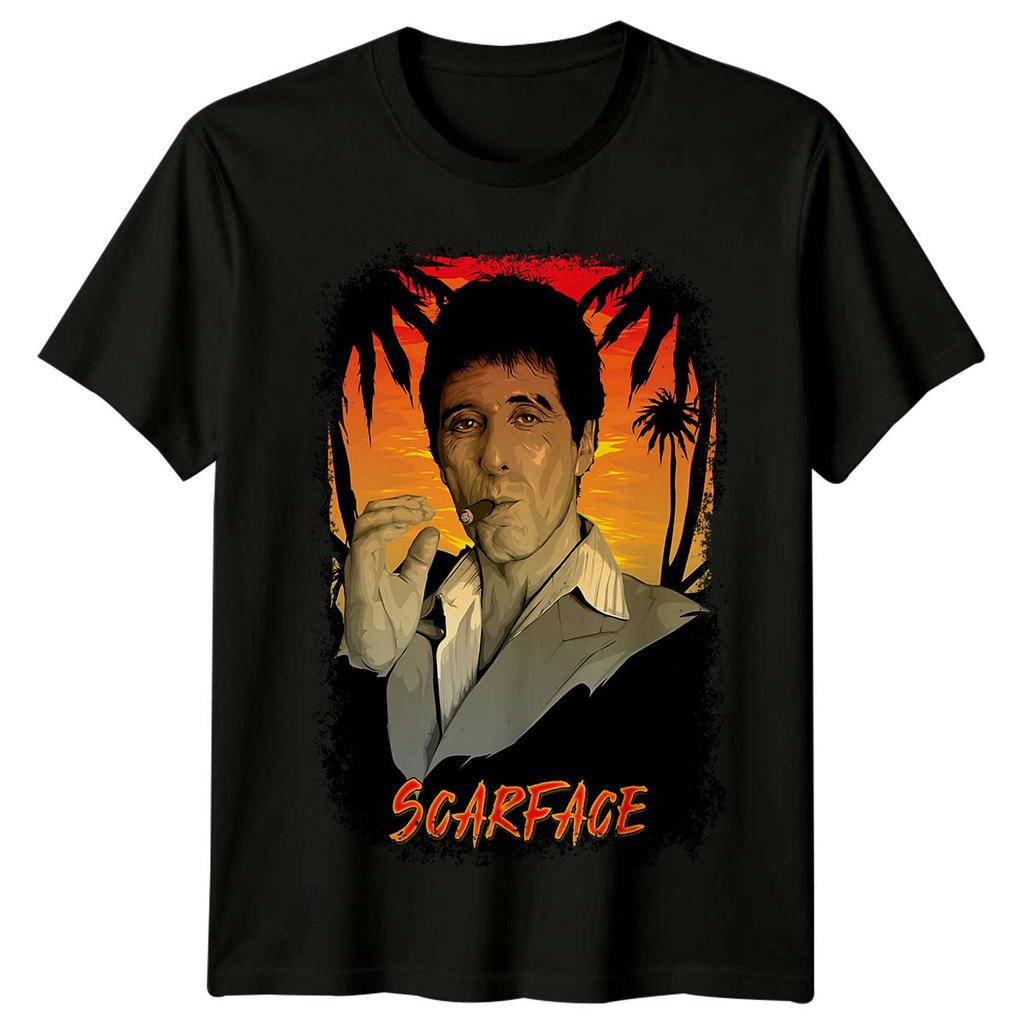 Narbengesicht (1983) Vom Filmposter inspiriertes T-Shirt Retro Klassisches T-Shirt Unisex