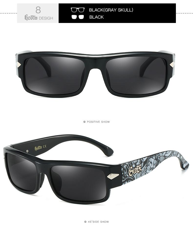 GCOTX Moda Urbana Chicano Hip Hop Occhiali da Sole Polarizzati West Coast Biker Estate