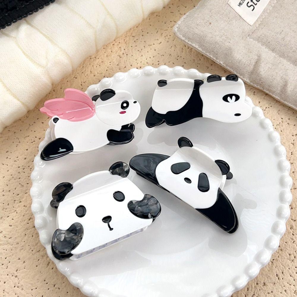 

Acetic Acid Cartoon Hair Clip Y2k Shark Clip Fashion Acetate Panda Hair Claw Girl