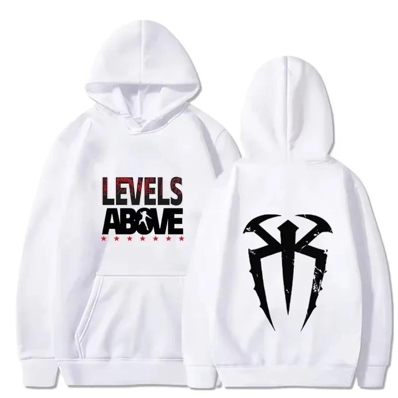 Women's Men's Casual Fashion Hooded Sweatshirt Roman Reigns Printed Pullover Long Sleeved Harajuku Street Fashion man