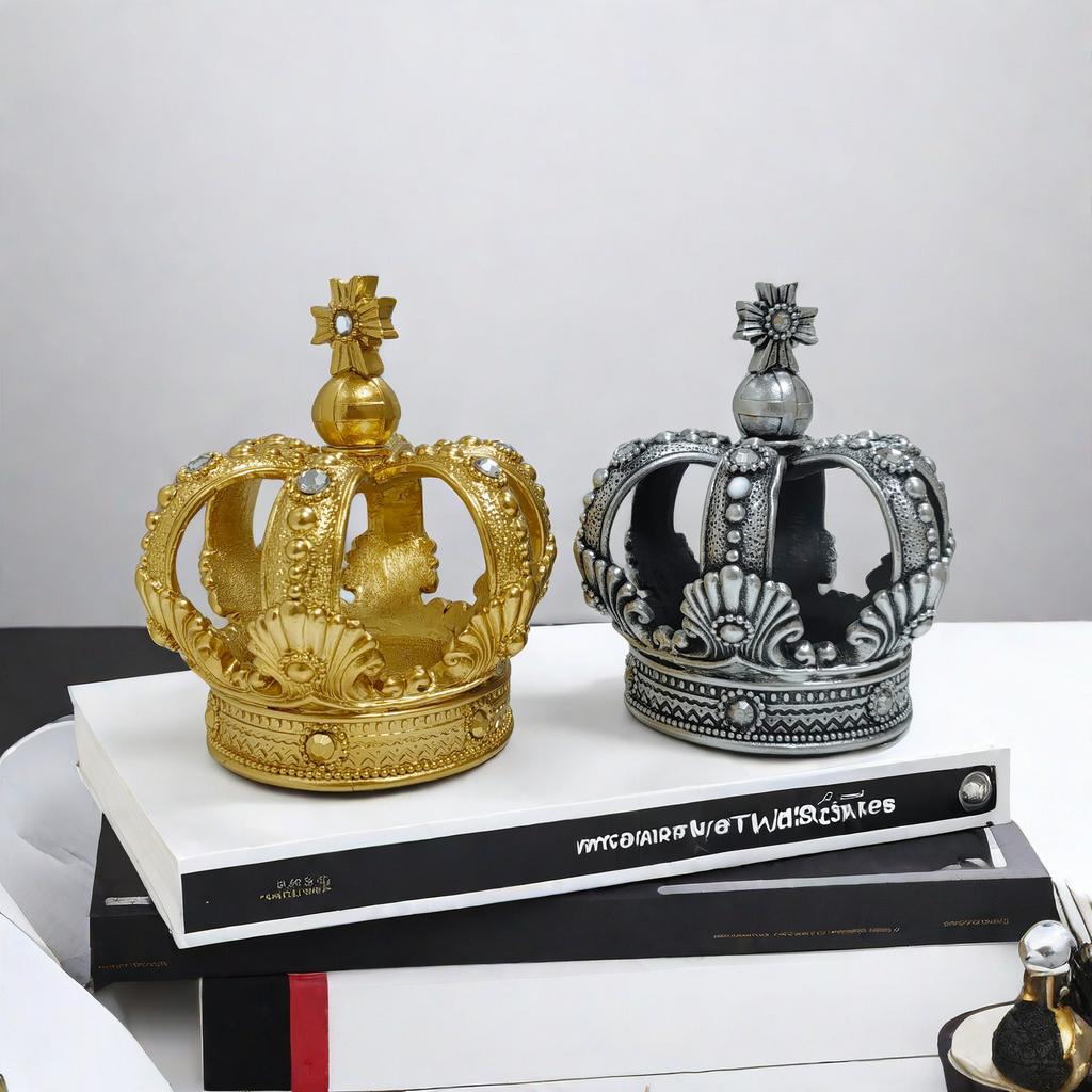 Nové evropské stylové korunové ozdoby zdobí obývací pokoj, vinotéku, pryskyřičné řemeslné výrobky, domácí měkká dekorace, dárky k nastěhování