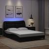 VidaXL Bed Frames with LED Lights, Upholstered Bed, Double Bed, Adult Bedroom Interior Bed, Modern, Black 3213934