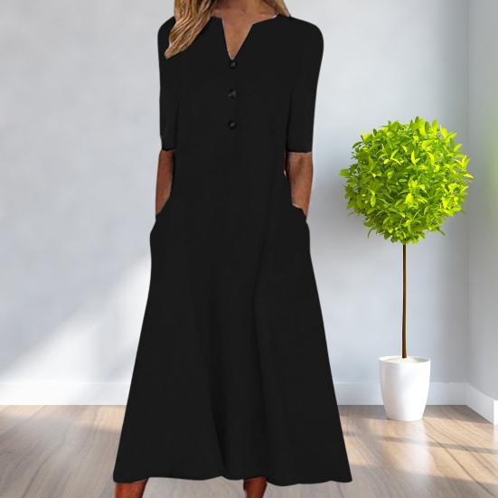Popular Casual Dress V Neck Anti-pilling Dressing Up