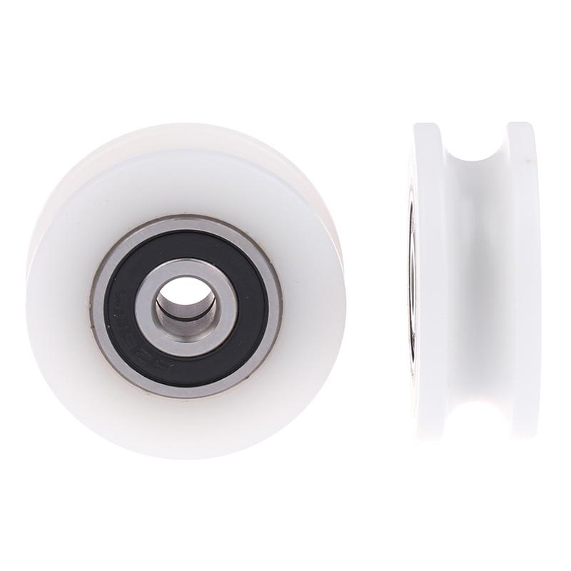 1Pcs 5*26.5*10Mm U-Shaped Bearing Roller Mute Elasticity Roller Pulley Double Bearing Plastic Sheave