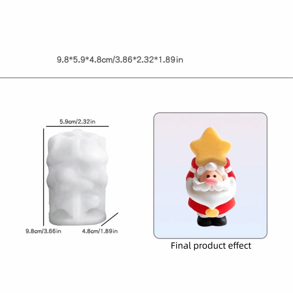 Multi-Shape Christmas Candle DIY Mold 3D Bearded Santa Claus Baking Mold  Christmas Crafts