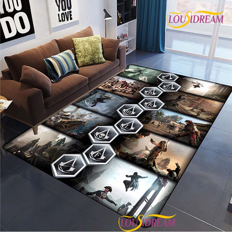 Game Ass Creed Carpet for Living Room Bedroom Rug Table Kids Kitchen Door Unslip Floor Mat Birthday gift photography props Rug