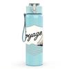 1PC Voyage Sailboat Badge Pattern 750ml Color Plastic Sports Water Bottle Leakproof Flip Straw Lid Suitable for Sports Office Home Use