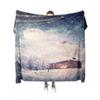 Tuniu Winter Forest Fleece Blanket Warm Throw Sofa Bed Christmas Gift Decorative Throw Blanket