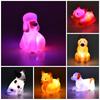 Glowing Dinosaur Bath Toy Cartoon Dog Farm Animal Baby Vinyl Toy Floating Light Bathroom Bath Fun Sensory Gift To X2K9
