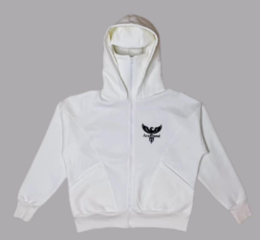 

Толстовка с капюшоном на молнии, новая Y2k маска ниндзя с принтом орла, спортивная одежда, зимняя мода, свободная уличная куртка для пар XXL