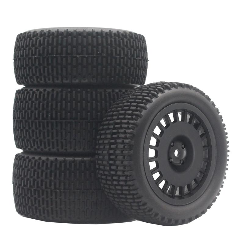RS Wear-Resistant Off Road Tires Plastic Wheel Rim Rubber Tyre for 1:10 RC Car HSP 94107 94166 94106 94155 Tamiya Wltoys 144001