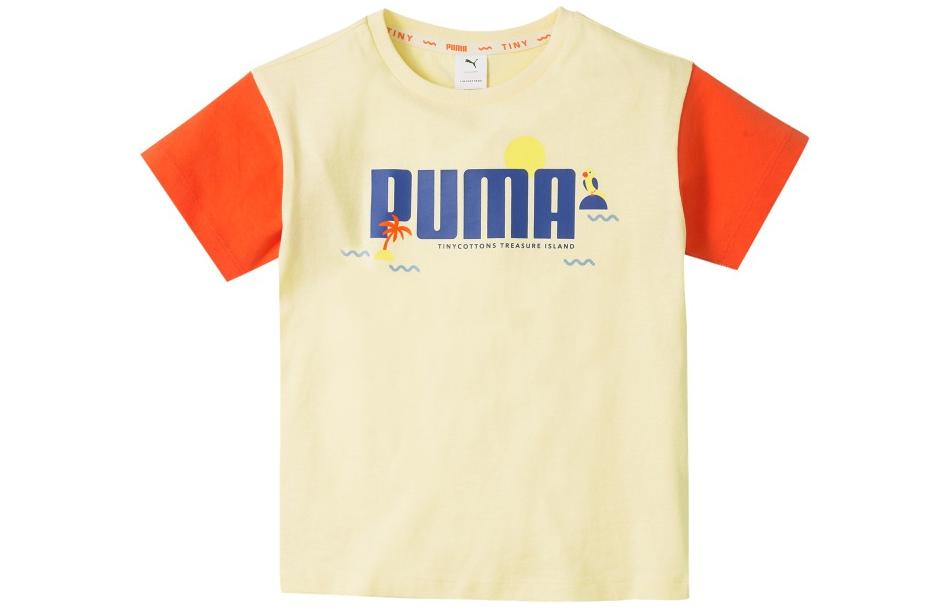 PUMA Kids T Shirts Crew Neck Moderate 533416-41 92