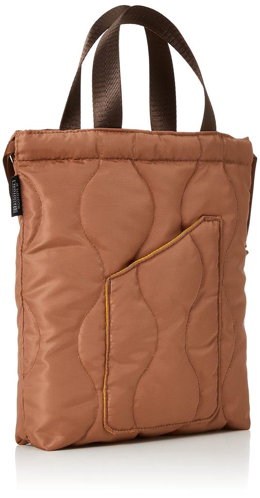 ROOTOTE x Nishikawa Upcycled Featherloo Mini Tote Bag, FE.Babyloo.Quilt A 6881, Brown