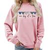 Women's Crew Neck Long Sleeve Loose Fit Sweatshirts Casual Letter Print Pullover Tops